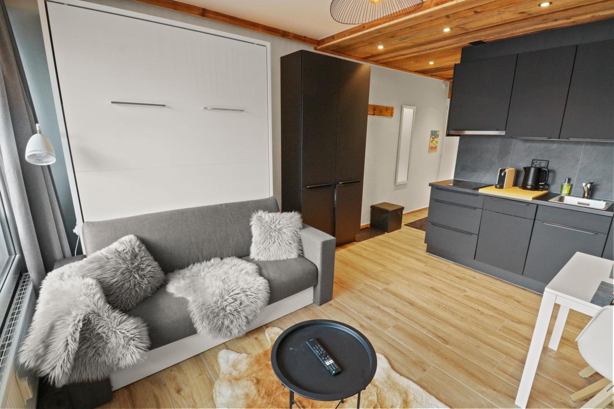 Joli Studio Avec Parking Gratuit Crans-Montana Ngoại thất bức ảnh