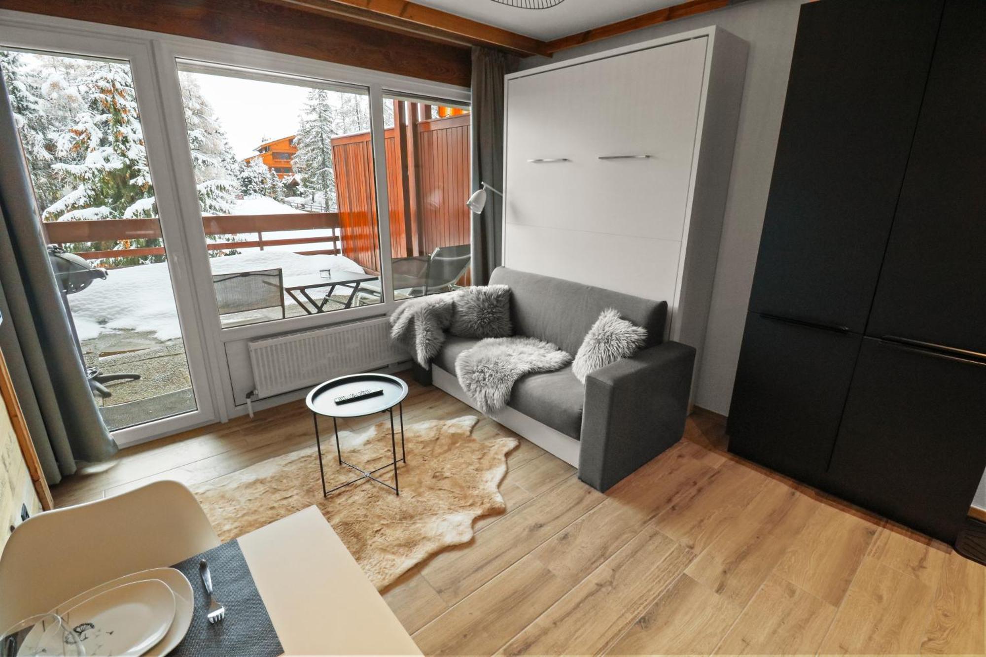 Joli Studio Avec Parking Gratuit Crans-Montana Ngoại thất bức ảnh
